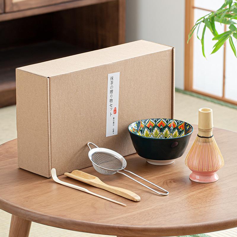 

Creative Japanese Matcha Tea Set Tool Bohemian Ceramic Matcha Bowl Bamboo Tea Brush Home Traditional Ceremony Accessory Gift