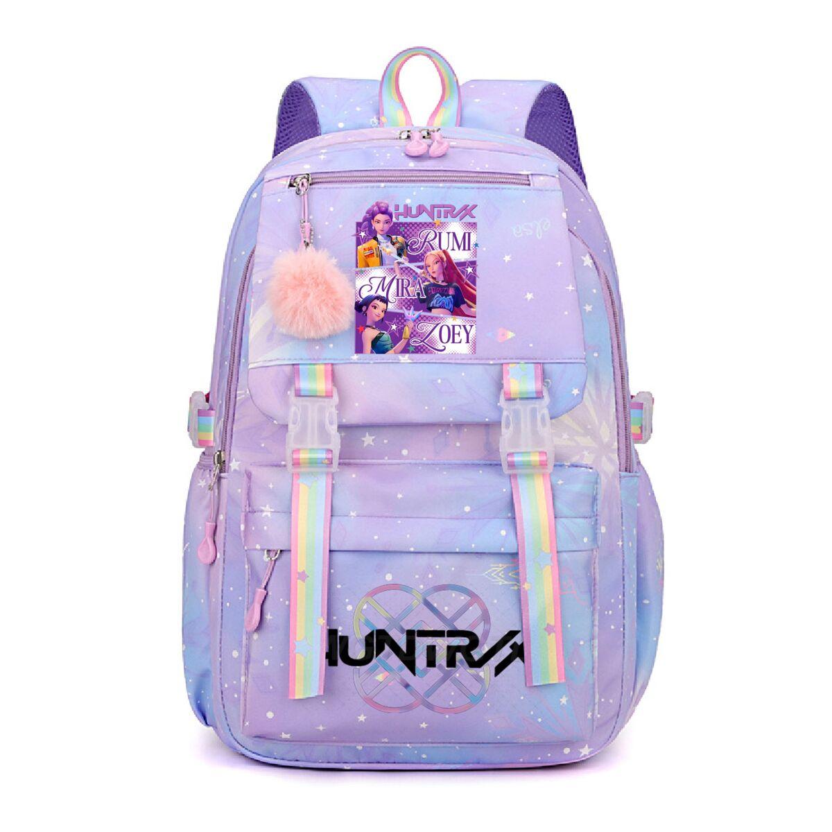 

K-Pop Мисливці на демонів Шкільний рюкзак Дитячий Студентський Huntrix Дівчинка Райдужний Рюкзак на два плечі Хлопчики Рюкзак для ноутбука Вулична Сумка через плече 12