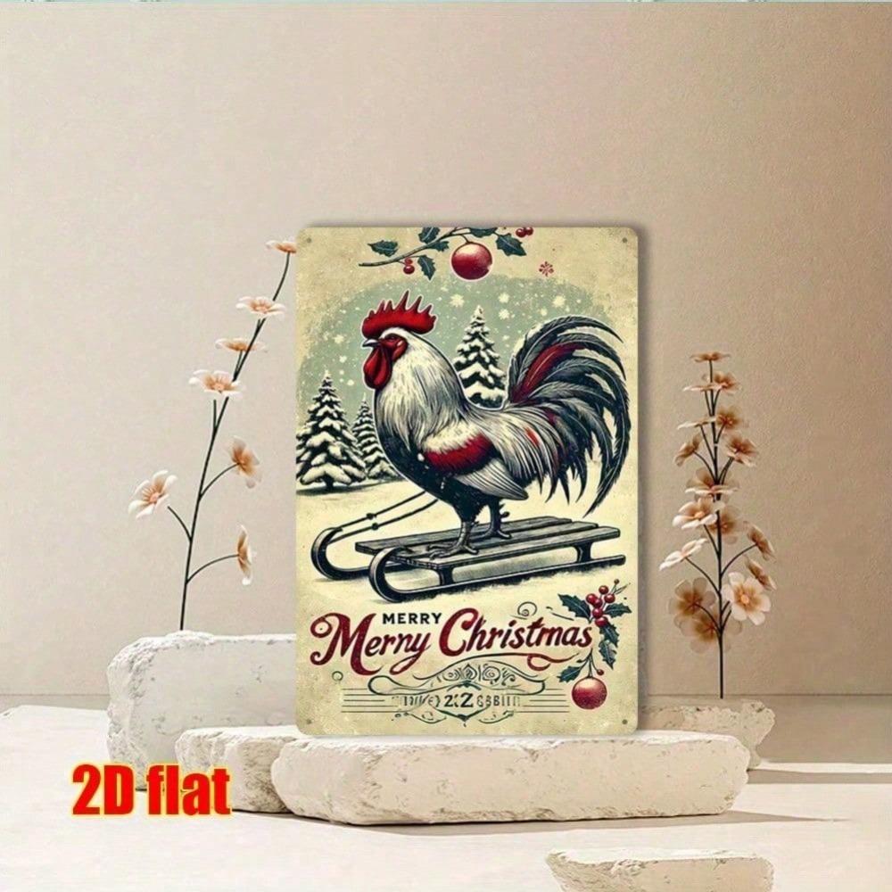 Retro Metal Tin Sign Skiing Chick Merry Text 8x12 Inch Wall Art Decor Plaque For Home Bar Cafe Garage Farmhouse