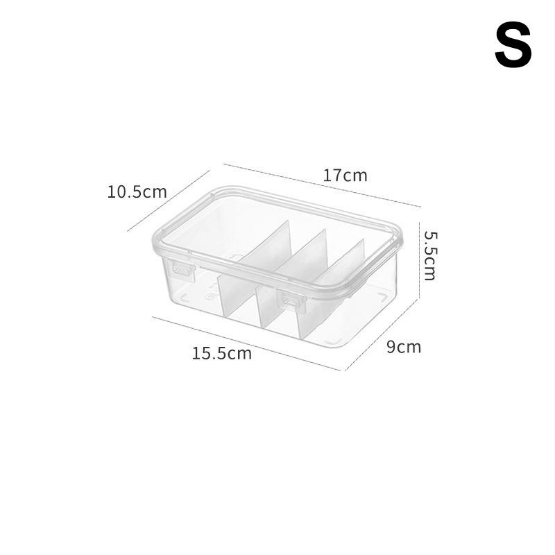 

1PCS Transparent Plastic Nail Art Storage Box Organizer Case for Rhinestones Brushes Pens Buffers Grinding Files