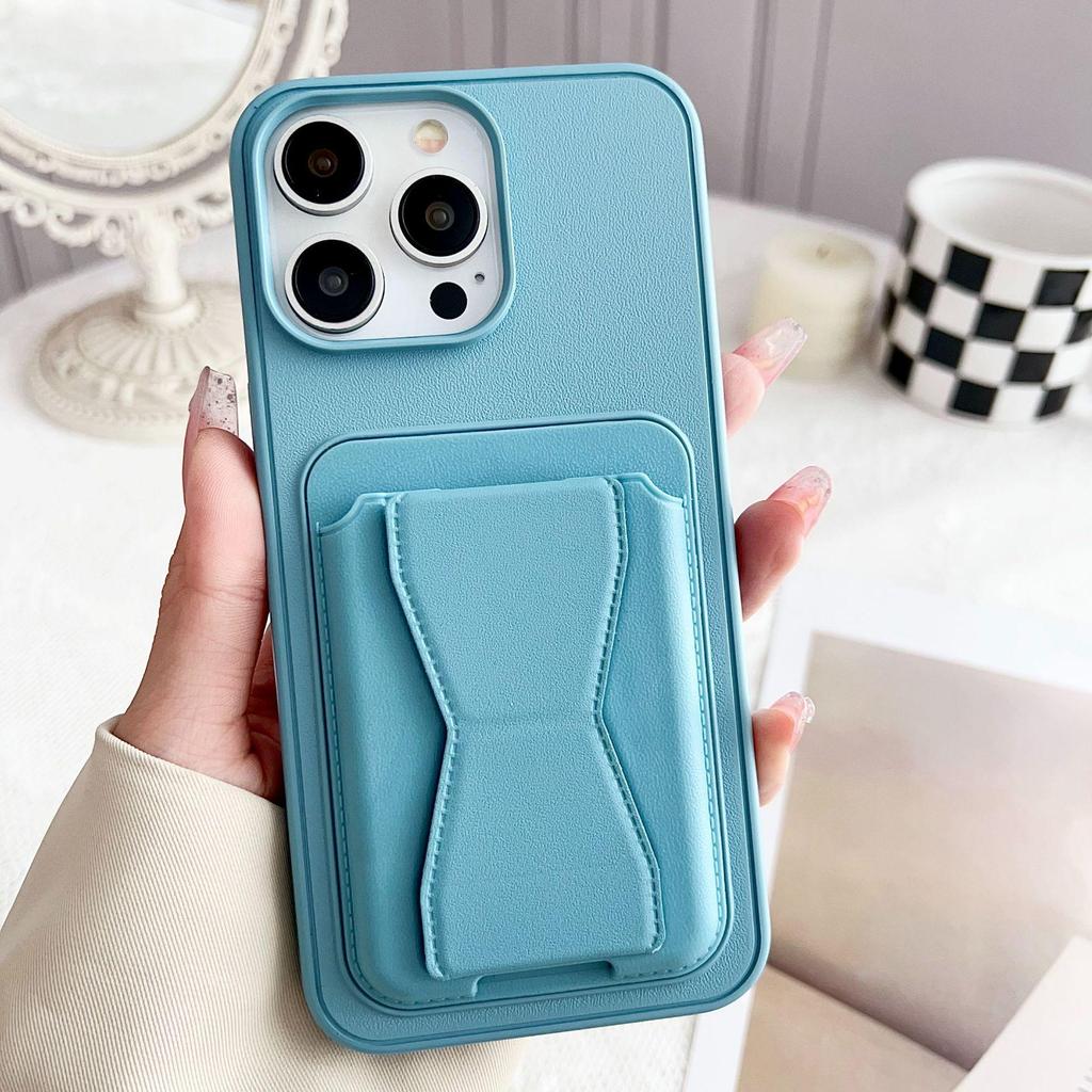 Apple 17 ProMax Case with Card Holder Stand - Protective Shell for 16 Pro and 15 Models