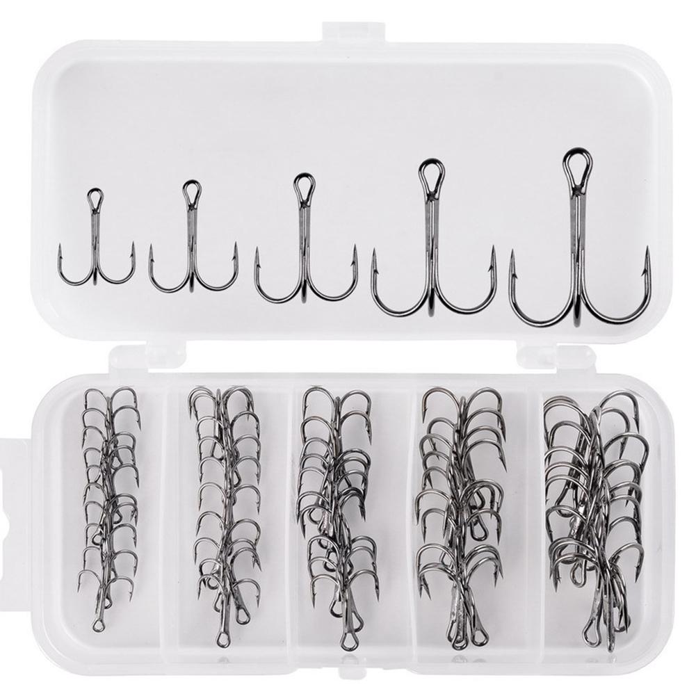 

50pcs Barbed Fish Hook Carbon Steel Lure Spoon Fishhook Super Sharp Round Bend for Bass for Saltwater Freshwater Fishing Tackle чёрный