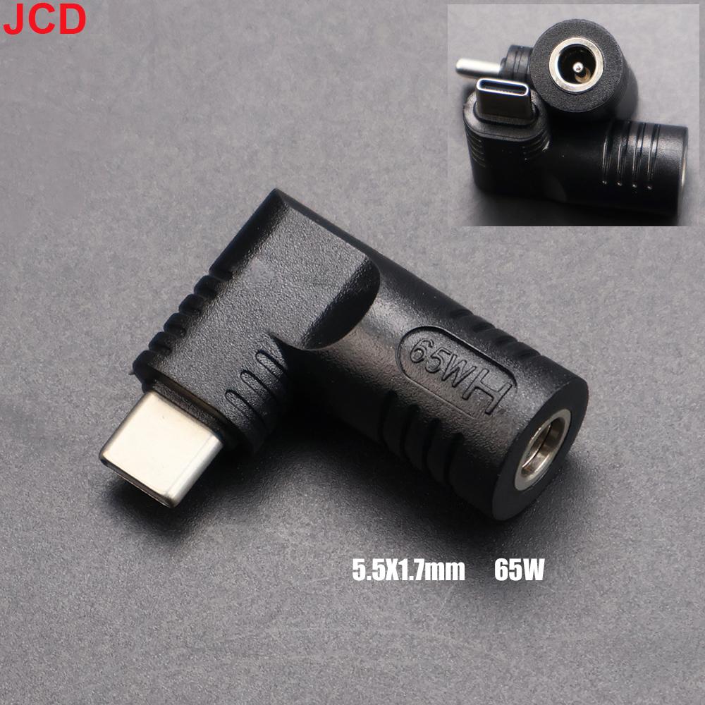 JCD 65W Laptop Power Charger Supply Adapter Connector USB Type-C Female To DC Male Jack Converter Plug For Lenovo HP DELL ASUS