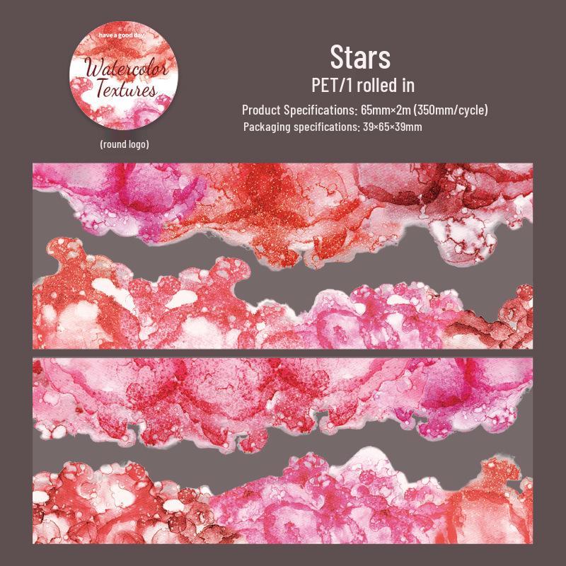 Beautiful Day Watercolor Texture Series: Seamless Scenery Tape for Journals and Collages - 6 Styles