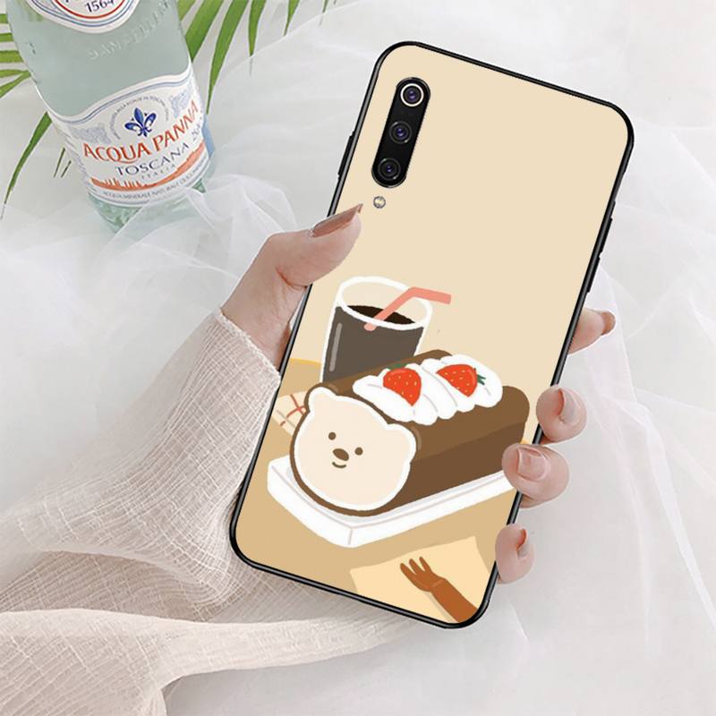 Cute Cartoon Bear Animal Phone Case for Xiaomi Mi 5 6 8 9 10 Lite Pro SE Mix 2s 3 F1 Max2 3
