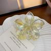 Gradient Frangipani Hair Clips Transparent Color Plumeria Disk Hair Shark Clip Ins Style Sweet Hair Clip Flower Hair Clip