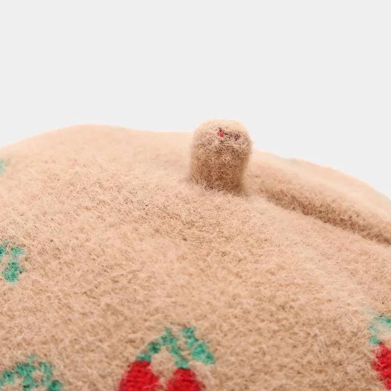 Fashion Multicolor Autumn and Winter Warm Hats Wool Thick Berets French Artist Women Painter Hat Warm Cap Beanies Accessories