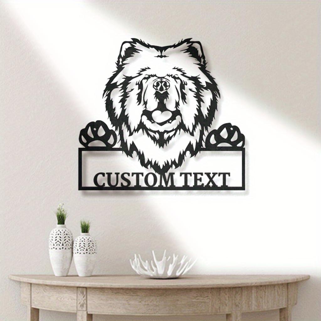 Custom Chow Chow Dog Metal Wall Art, Durable Craft Sign for Home Decor