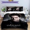 Juego de Ropa de Cama Edward Cullen de 3 Piezas Funda Nórdica con Cierre Incluye 1 Funda Nórdica y 2 Fundas de Almohada para Todas las Estaciones Decoración de Dormitorio Hogar Dormitorio Universitario