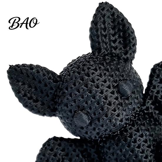 Cute Cartoon Bat Decor 3D Printed Figurine with Knitted Texture, Halloween Decoration, Home Office Space Decoration Animal Statue for Desk Shelf