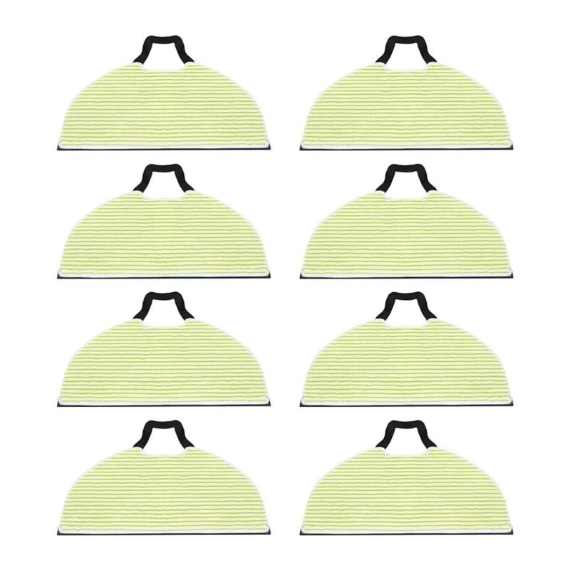 Set of 8 Mop Cloths Sweeping Robot Mop Cloth Sweeping Robot Replacement Part Fabric Texture Mopping Cloth for RV2610WD 1