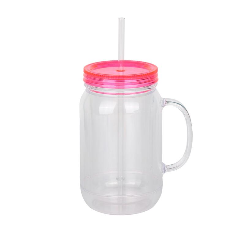 Neue Tasse 22oz Plastikbecher mit Deckel, Trinkbecher für Erwachsene, Hennen-Tasse