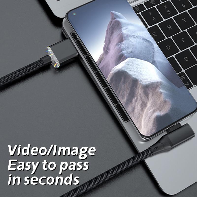 90 Degree Elbow Type-C Cable Pd 120W Fast Charging Type C Cable For Iphone 15 Pro Max Samsung Xiaomi Huawei Charger Data Cord