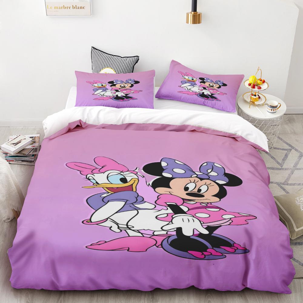 Mickey Minnie Mouse Cartoon Duvet Cover Soft Breathable Bedding Custom Made Home Baby Bedroom Comforter Warm Gifts Queen/King