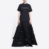 Balenciaga SS22 Drop Shoulder Sleeve T Shirt Women's Black 612965TLVF11069