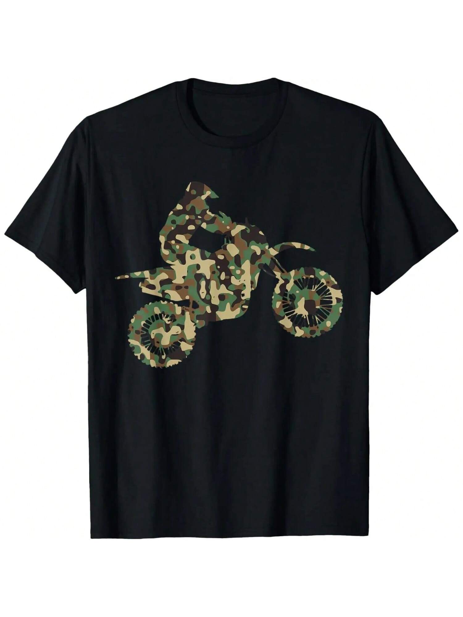 Motocross MX Enduro Motorcycle Camouflage Gift T-Shirt S разноцветный