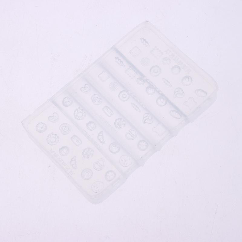 Nail Art Silicone Mold Mini Dessert Mold Bread Croissant Toast Biscuits Baking Tools Diy Silicone Nail Art Templates Nails Mold