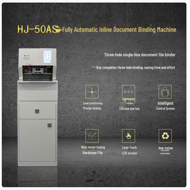 

Huijin HJ-50AS Automatic Three-Hole Binding Machine CN plug (adapter included)