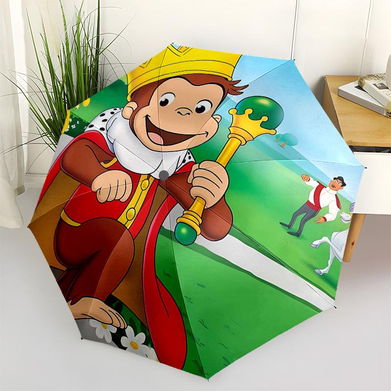 

Curious George, King Automatic Opening and Closing, 8 rib Structure Portable Umbrella, Suitable for Men and Women in All Seasons Perfect Gi