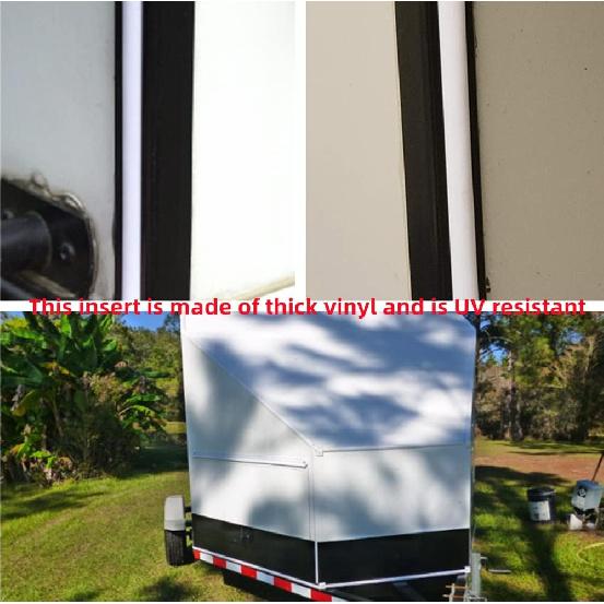 RV Vinyl Trim Molding Ert 1 Inch White For RV Camper Travel Trailer Screw Cover Gutter Corner Channel Outside Seam Roof Edge Track Heavy Duty Trim(25