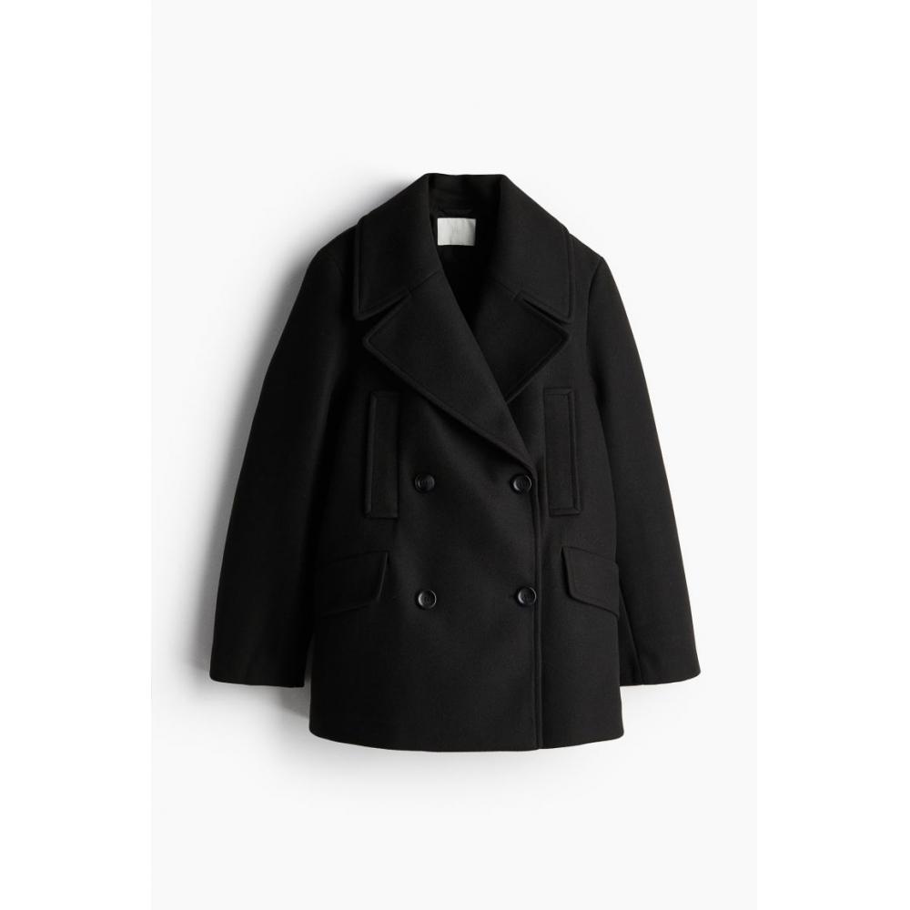 

H M peacoat black