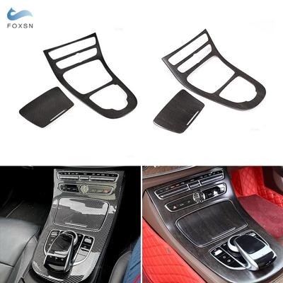 For Mercedes Benz E Class W213 2016 2017 2018 ABS Carbon Fiber Car-styling Interior Center Control Gear Shift Panel Cover Trim