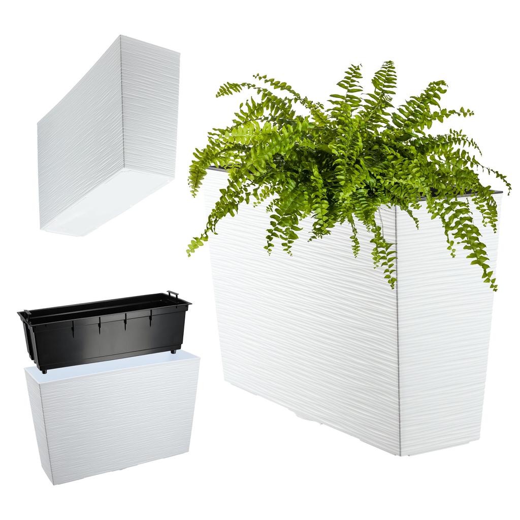 KADAX Flowerpot Flowerpot + Insert Garden Flowerpot Tall Terrace 19x56cm