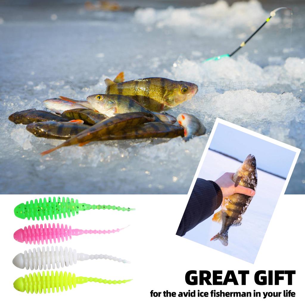 93pcs Ice Fishing Jigs Kit Includes Jig Hds Hook and Soft Lures for Bass Trout Walleye