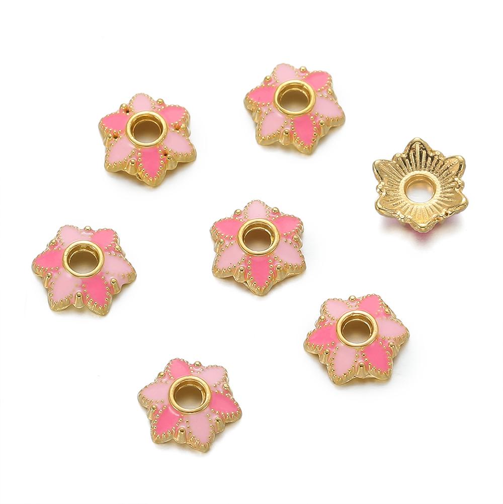 10pcs/lot Metal Loose Spacer Beads Flowers Caps For DIY End Spacer Charms Necklace Bracelets Earring Jewelry Making Craft