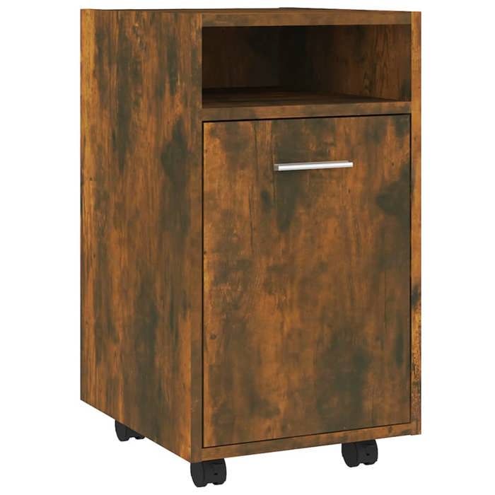 VidaXL Armoire appoint à roues Chêne fumé 33x38x60cm Bois d'ingénierie815852
