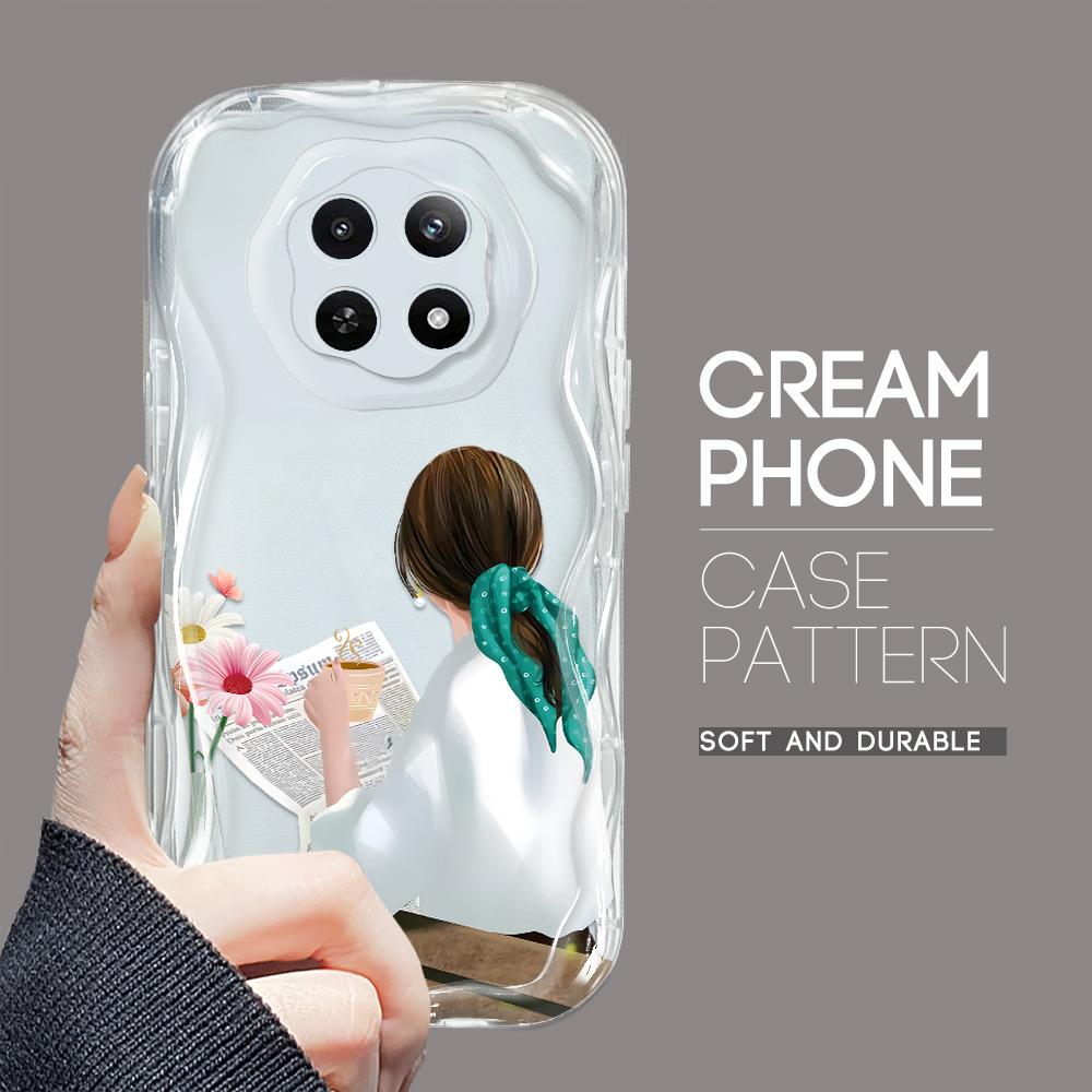 Wzór z kreskówki Kremowa faktura Obudowa Falista krawędź Miękkie silikonowe etui na telefon Obudowa na telefon OPPO Reno Realme OnePlus Vivo