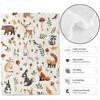 Woodland Animal Throw Blanket, 50x60in, Soft, Lightweight Flannel, Cute Retro Forest Blankets - Gifts for, for Couch Office Trav