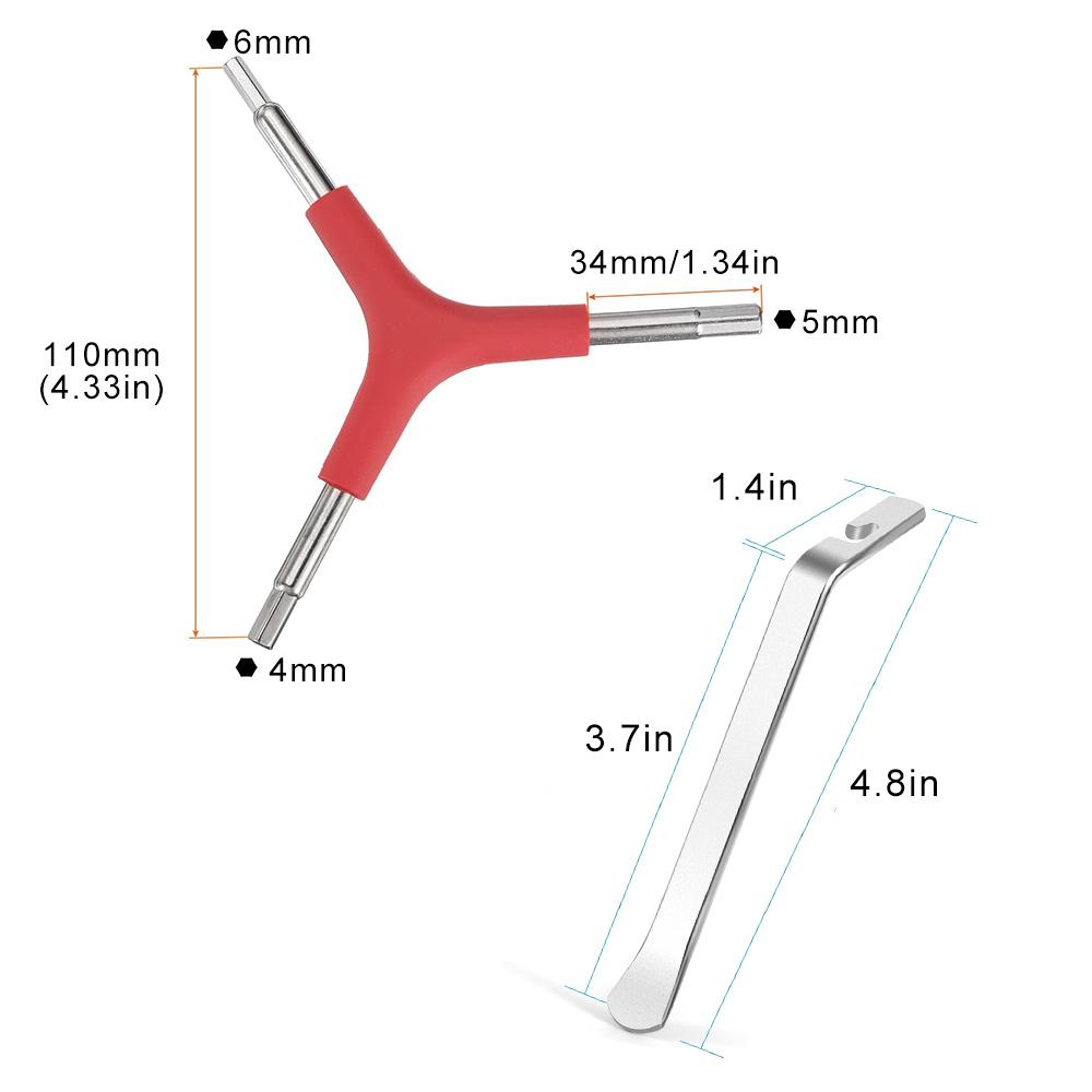 Y-Shaped 3 Way Socket Wrench Internal Hexagon Wrench,Bicycle Tire Lever for Outdoor Camping Bicycle Cycling Repair Tool