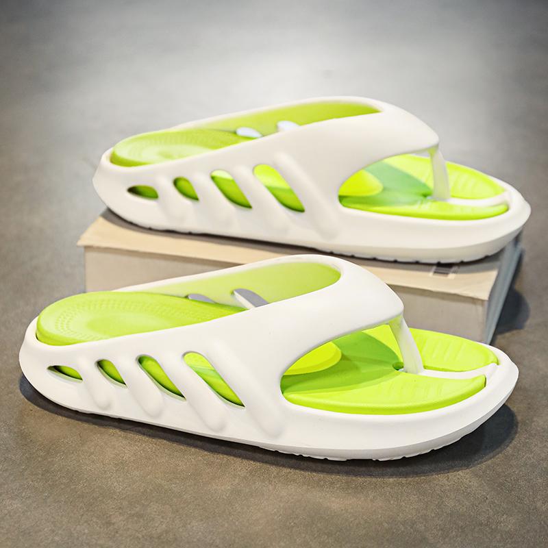 

Новые модные мужские сандалии Дышащая повседневная обувь EVA Мягкие шлепанцы Летние уличные Нескользящие Садовые Пляжные Вьетнамки 2025 44-45 белый