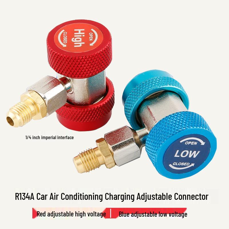 R134a Quick Coupler High/Low Pressure AC Refrigerant Adapter Tool