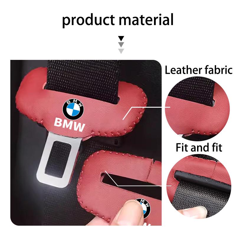 Leather Car Seat Belt Buckle Protector Anti-Scratch Cover For BMW G30 G20 M3 M5 E91 E92 E93 E36 E70 X3 X4 X5 X1 E39 F30