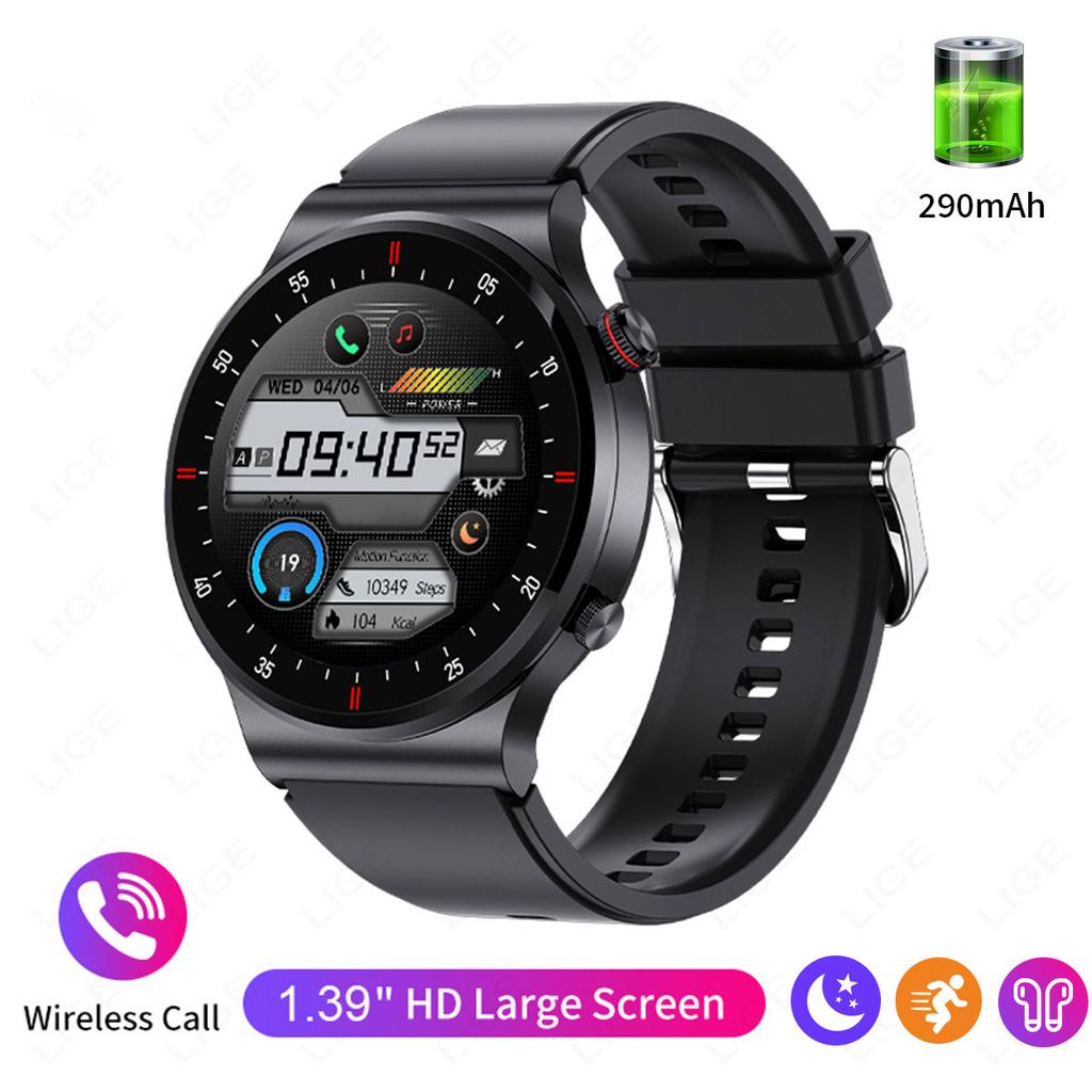 Outdoor Sport Smart Watch Men 1.85 inch AMOLED Screen Health Detection Waterproof Bluetooth Call Smartwatch For Android OS