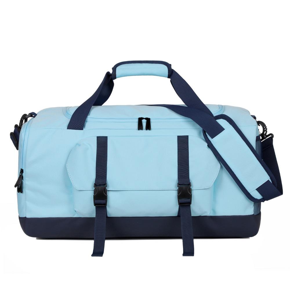 Dry and wet separation with shoe compartment yoga fitness bag large capacity fashionable contrasting color portable decompression travel bag