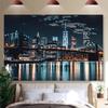 2D Plane 1 Piece Showcasing the Manhattan Skyline At Night Suitable for Birthday Celebration