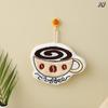 Cartoon Cute Coffee Cake Shape Hanging Towels Absorbent Hand Cloth Soft Quick Drying For Kitchen Bathroom Household Hand Towel