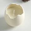 Scented Candle Cup Ceramic Eggshell Holder for Candles, Candles Unique Housewarming Gift Container, Minimalist Art Ornament Home Decor Tabletop