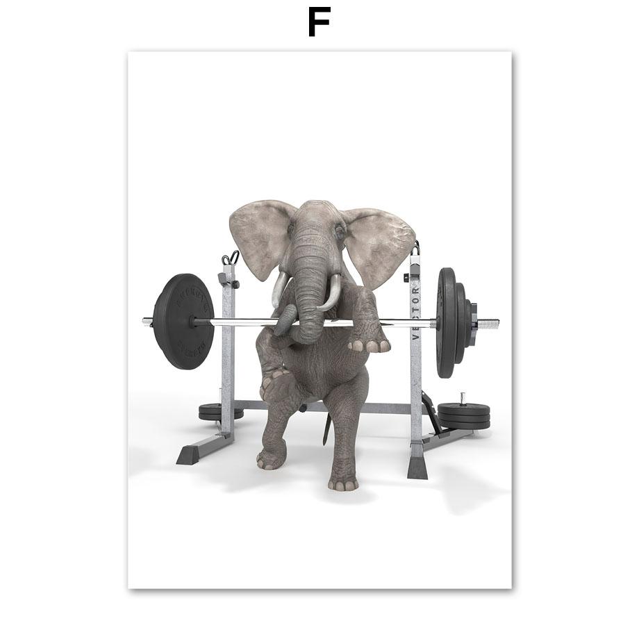 

Настенная картина для спортзала, холст, картина для тренировок, леопардовый слон, жираф, динозавр, постеры на скандинавскую тему и принты, настенные панно, декор для гостиной A4 21X30cm No Framed