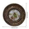 Antique Round Picture Frame Bronze Small Circular Photo Frame For Tabletop And Wall Hanging Farmhouse Home Decors Gift