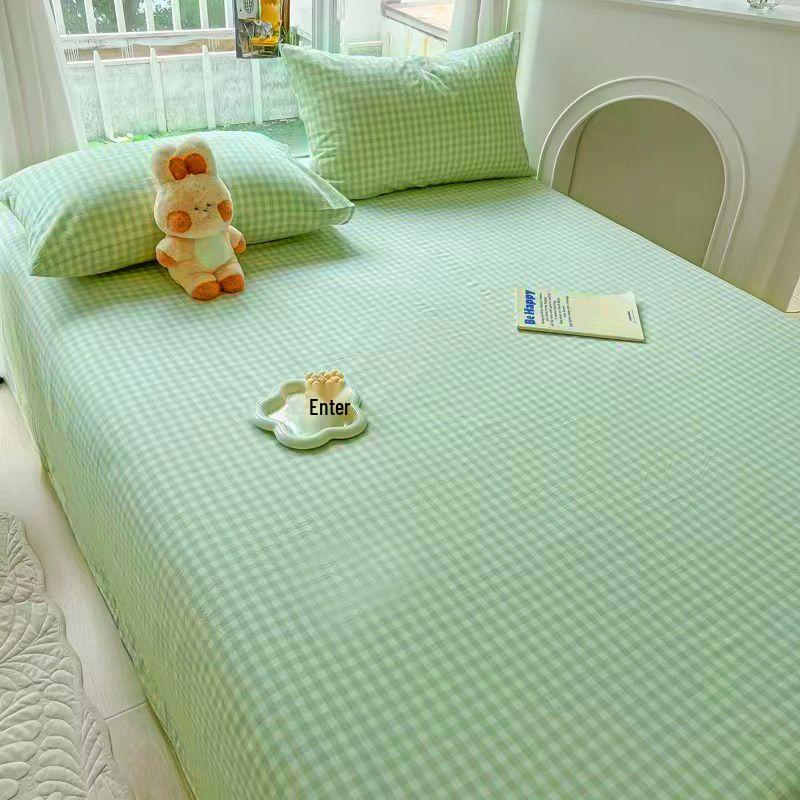 1.5m Single Bed Cotton Sheet & Pillowcase Set, Fitted for Dorms - Winter Edition