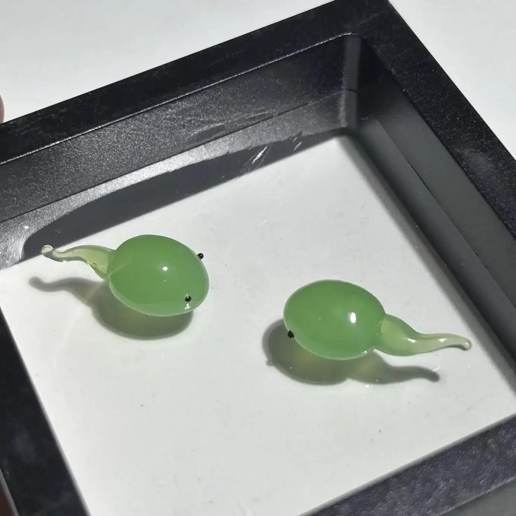 Creative Mini Pocket Goldfish Colored Glaze Transparent Lucky Bag Glass Figurines Handmade Home Decoration Accessories 2025 New
