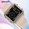SANDA Fashion Trend Electronic Watches for Man Waterproof Sports Clock Outdoor Casual LED Luminous Digital Chronograph Watches
