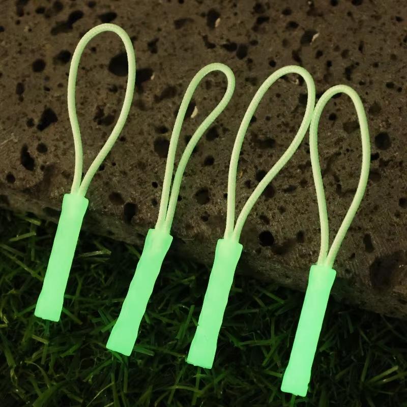 10/20 Pcs Luminous Zipper Pull Cord In The Dark Zipper Head Anti-Loss Travel Bag Ztail Rope Replace Pull Rope Pendant