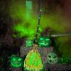 Halloween Witch Broom Scary Dancing Witches Broom Room Decor Party Supplies With Sound Light For Home Decor Room Fireplace Wall