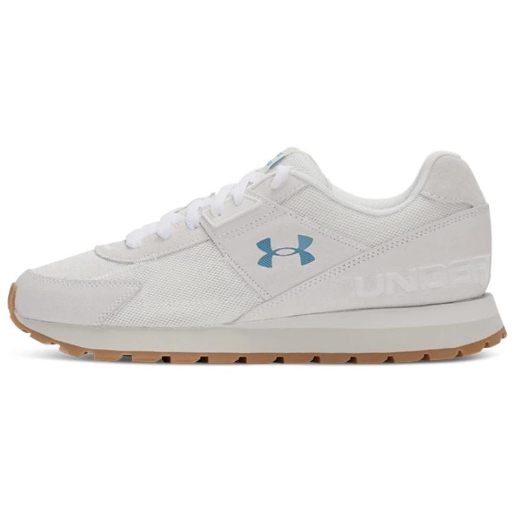 Under Armour Men s UA Essential Runner Lightweight Casual Running Shoes White Clay Black Golden Yellow 6007220-114 44.5