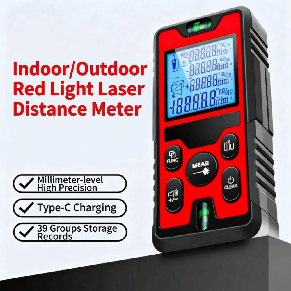 High Precision Laser Rangefinder 120m Laser Range Finder Test Tool Digital Laser Ruler Renovation